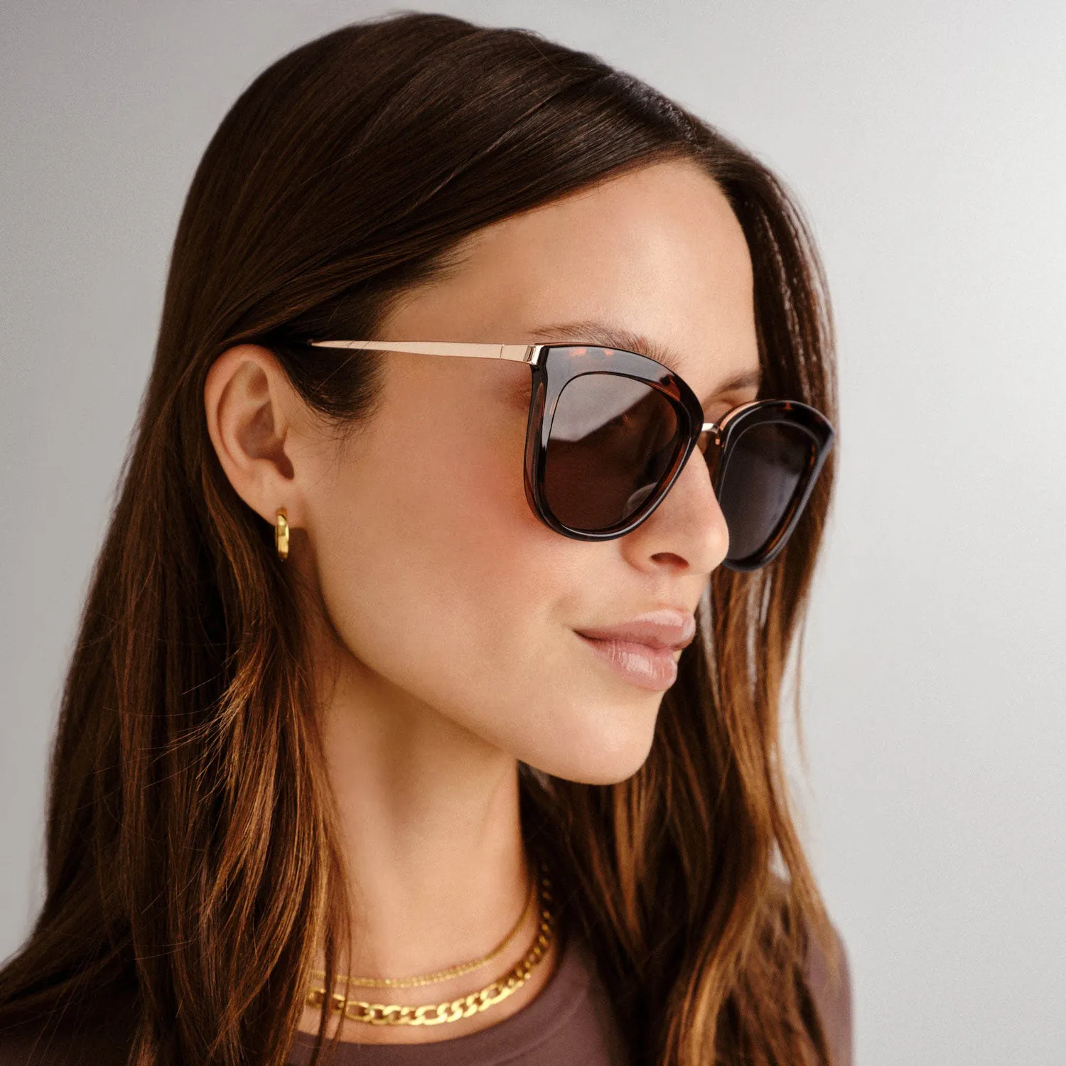 Le Specs Caliente occhiale da sole cat-eye tartarugato polarizzato