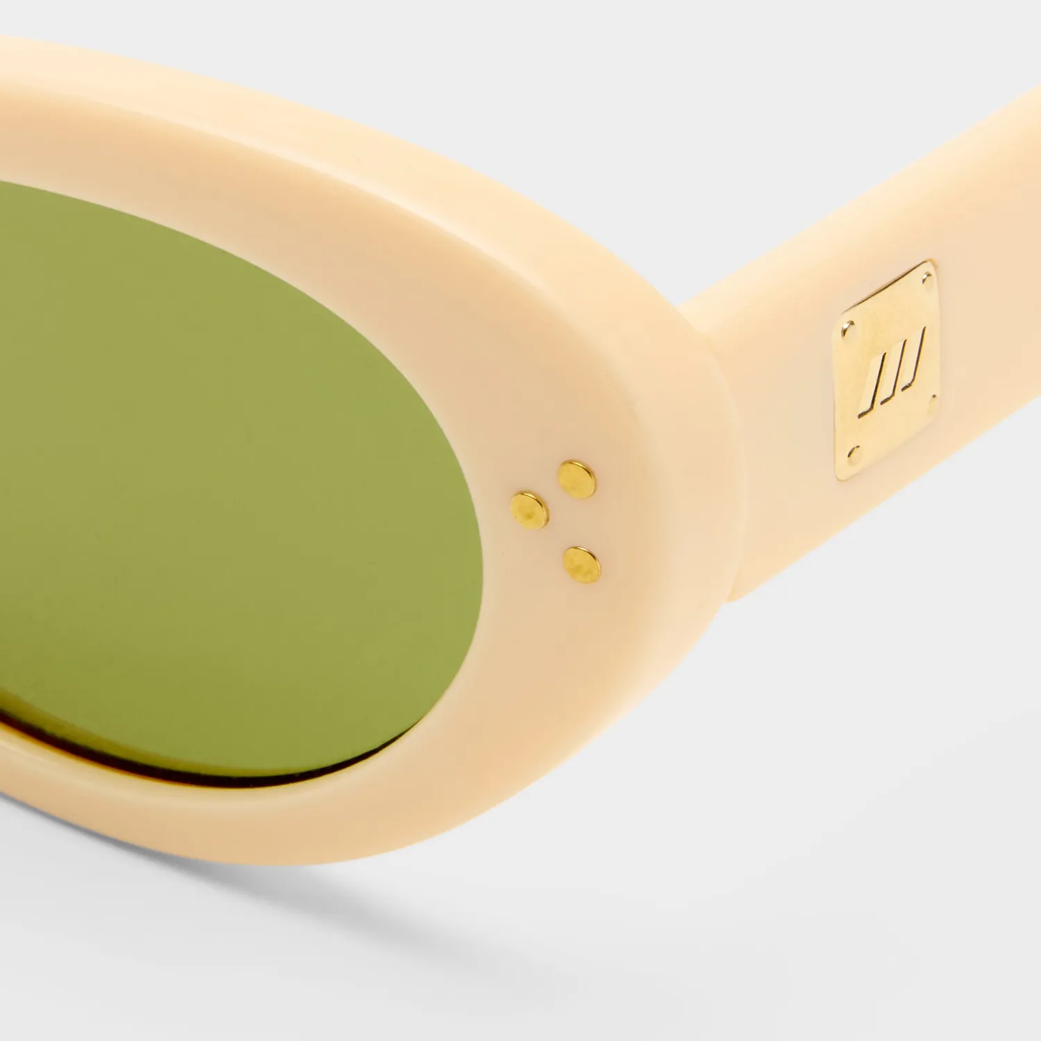 Le Specs Tootsie occhiale da sole bianco cat-eye verde