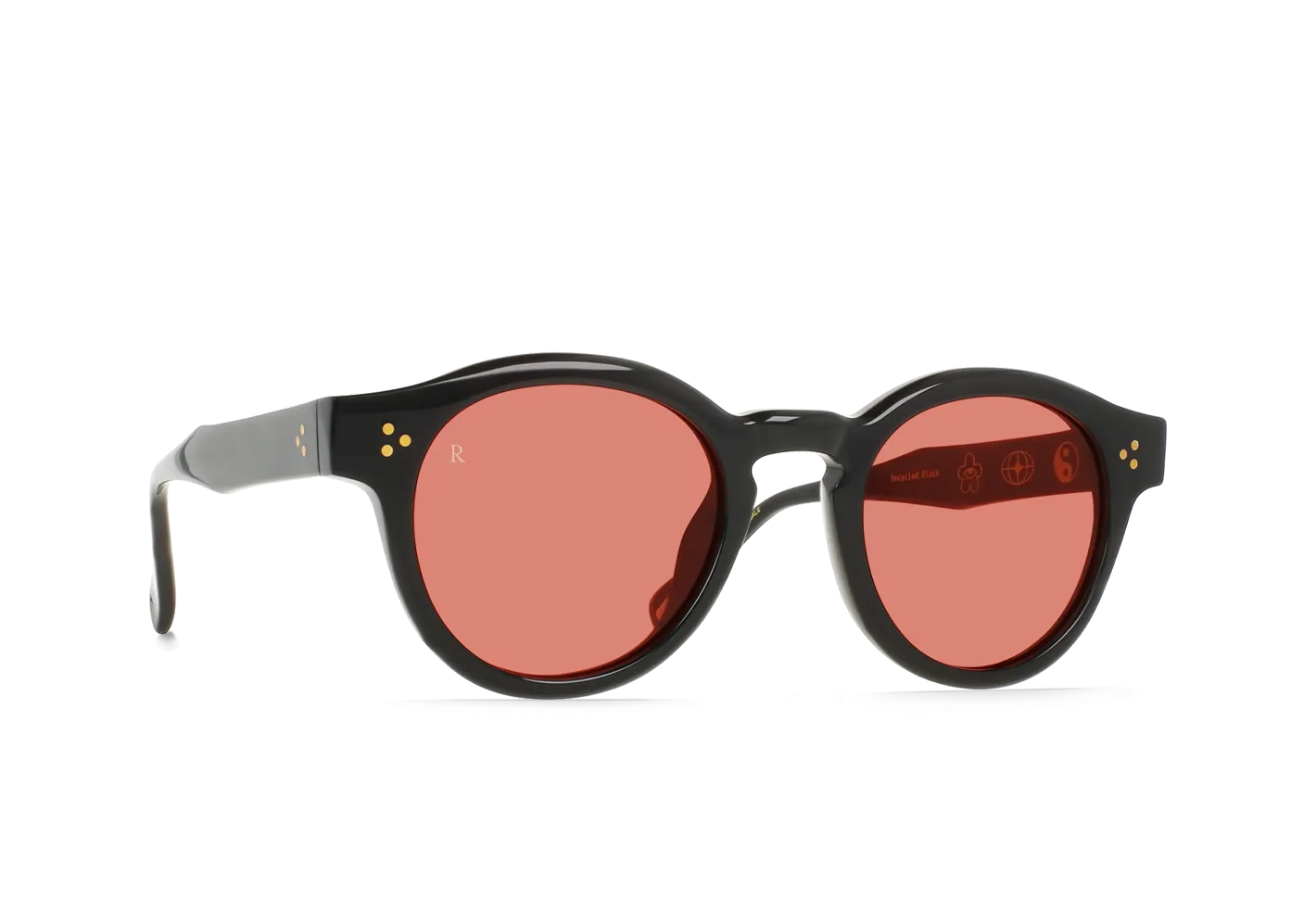 Raen Zelti occhiale da sole Recycled Black 49 smussato