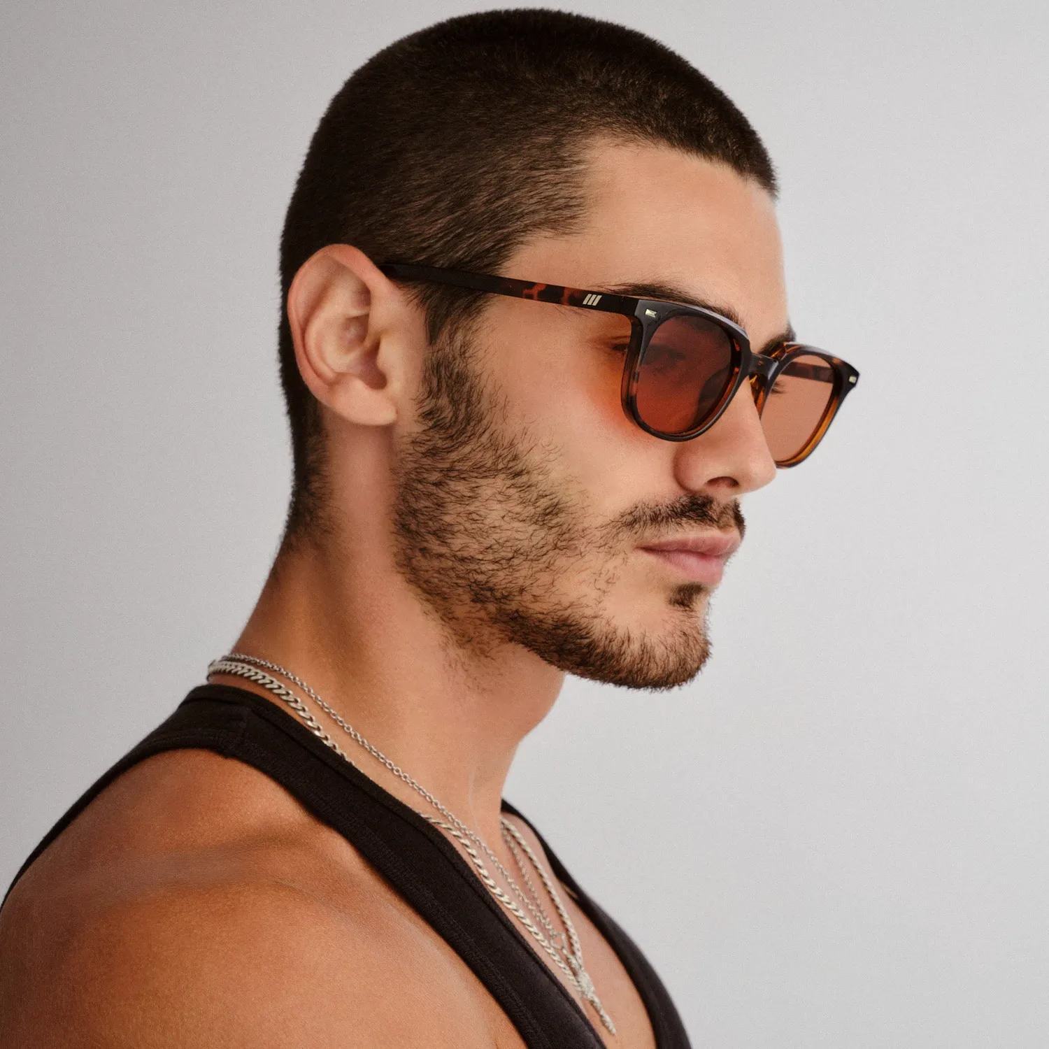 Le Specs Le Resolu occhiale da sole tartaruga lente cannella