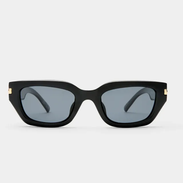 Le Specs Cubito + occhiale da sole nero polarizzato