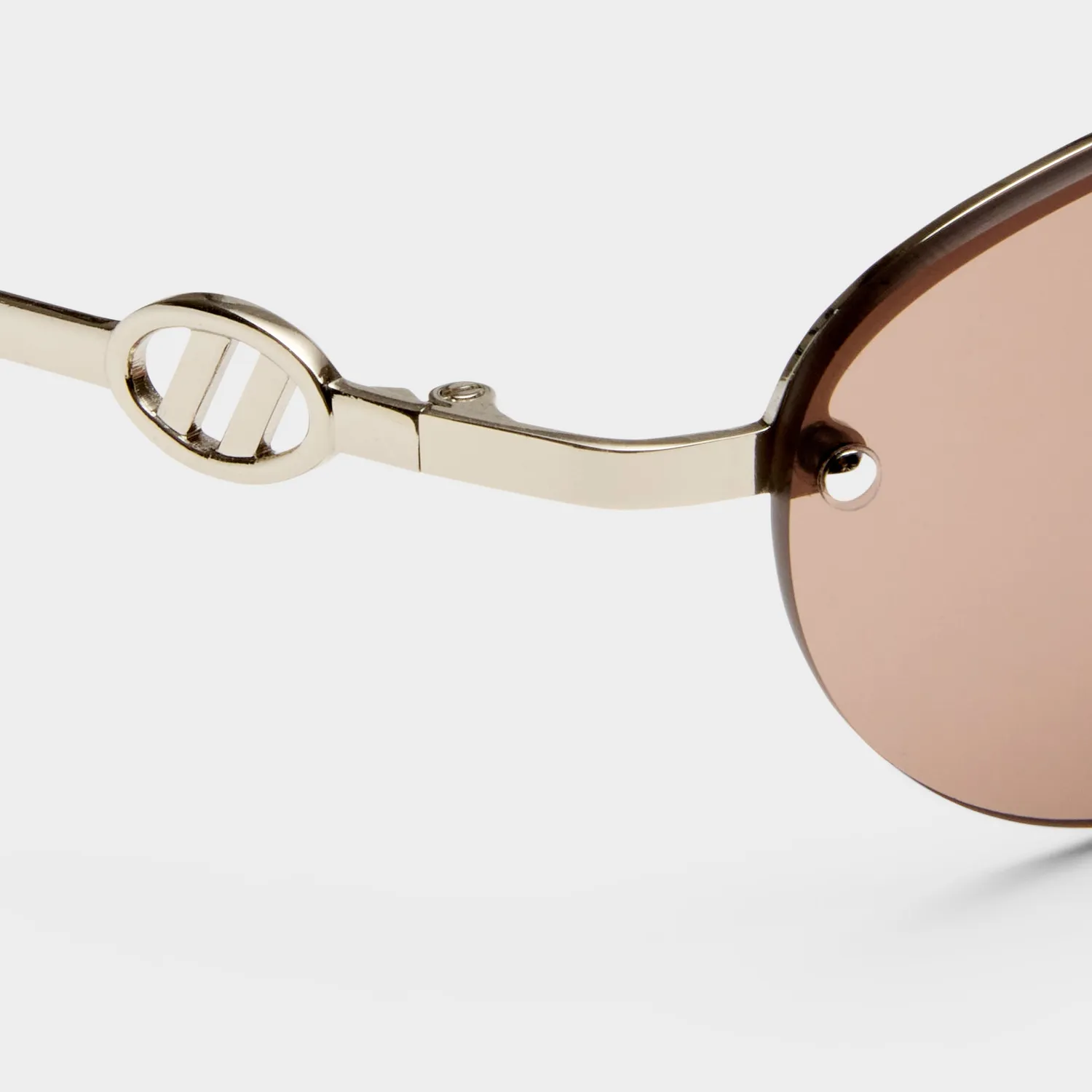Le Specs Slinky occhiale da sole argento lente marrone