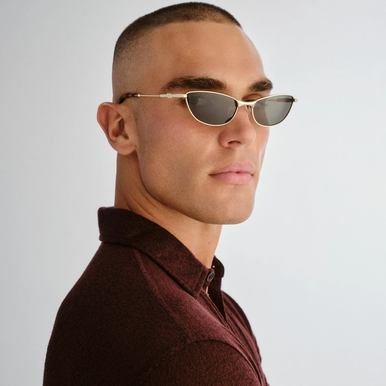 Le Specs Thorned occhiali da sole oro cat-eye khaki