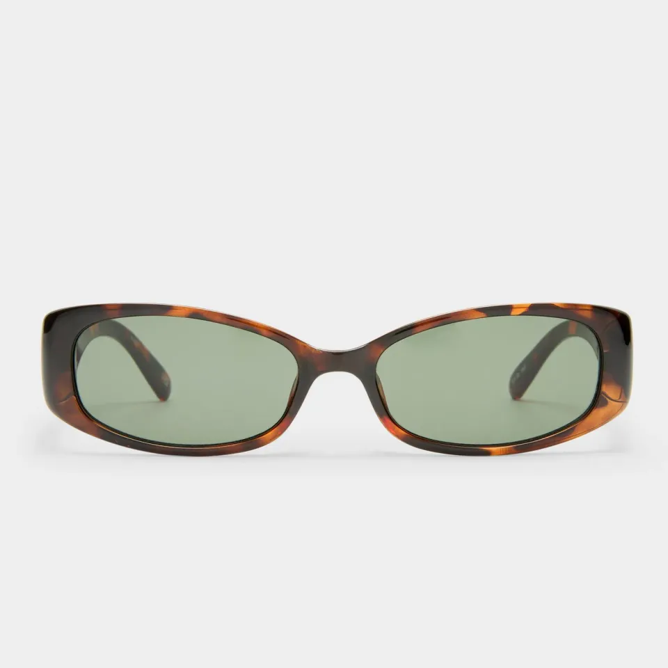 Le Specs Starlight occhiali da sole tartarugato rettangolare