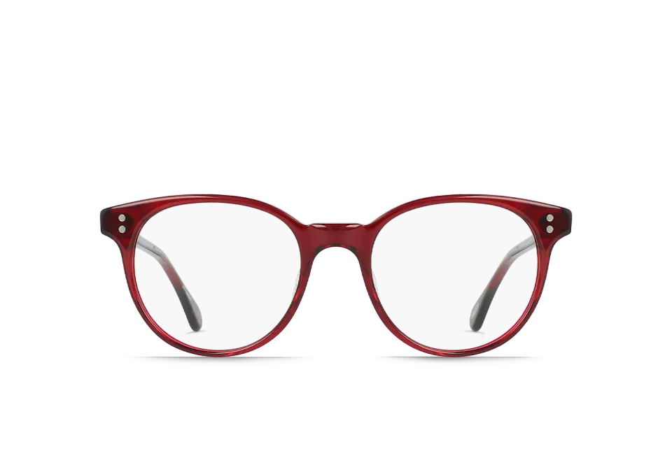 Raen Marin Oxblood Clear 48 montatura vista cat-eye
