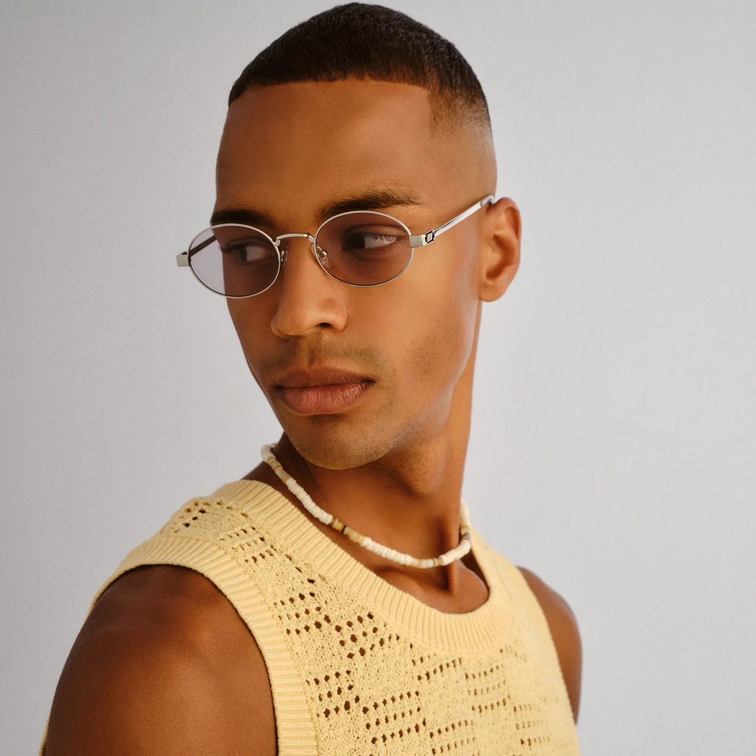 Le Specs Poseidon Deux occhiale da sole silver ovale