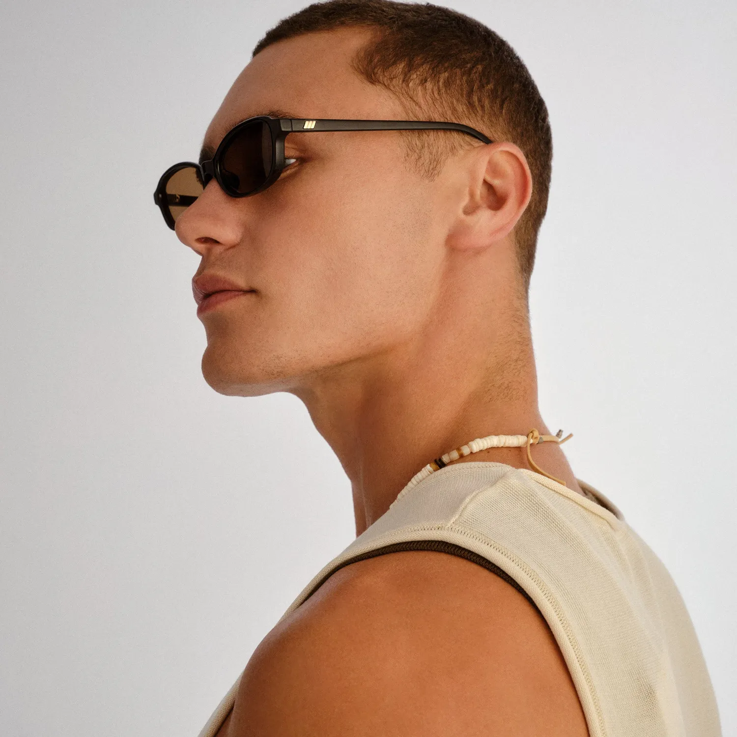 Le Specs Honey Pot occhiali da sole nero rettangolare piccolo