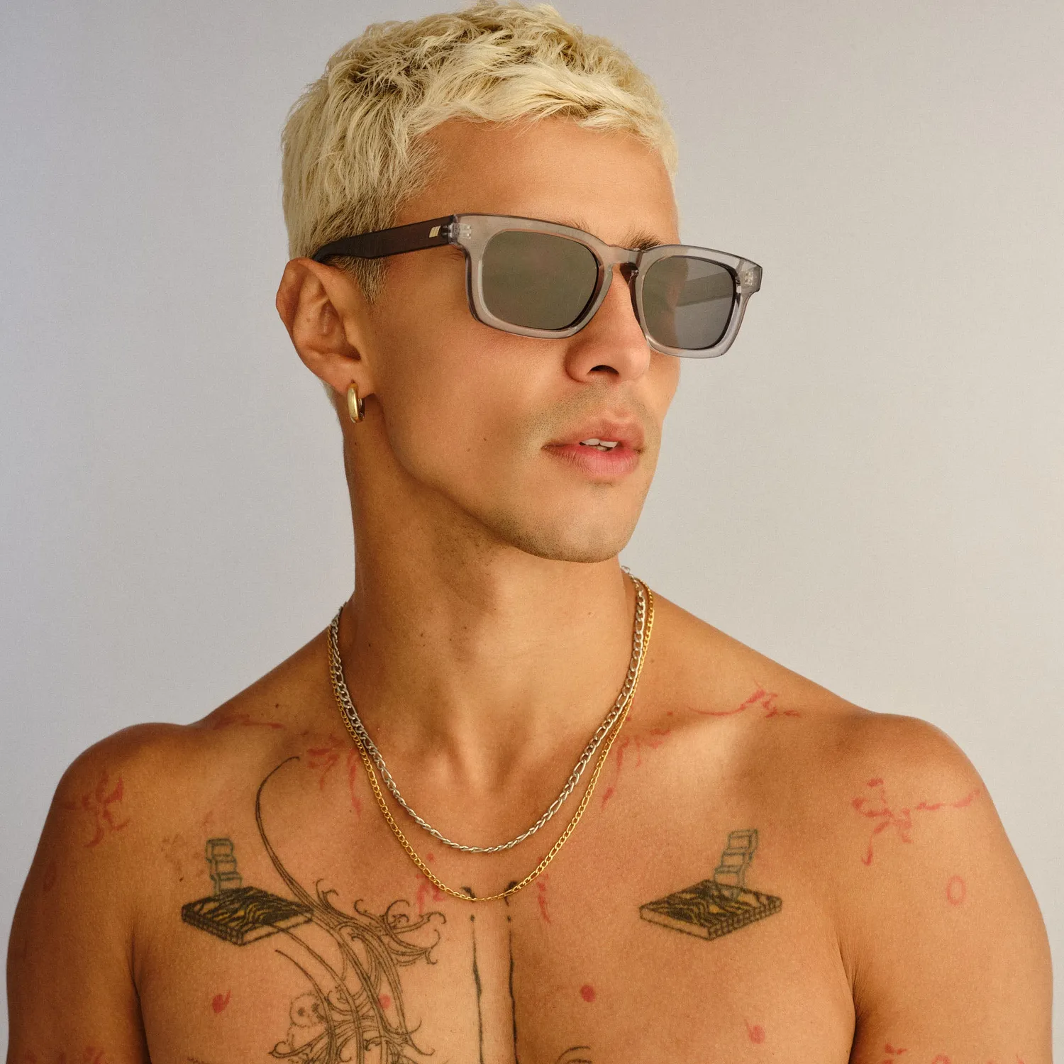 Le Specs Iceberg occhiale da sole quadrato grigio medium