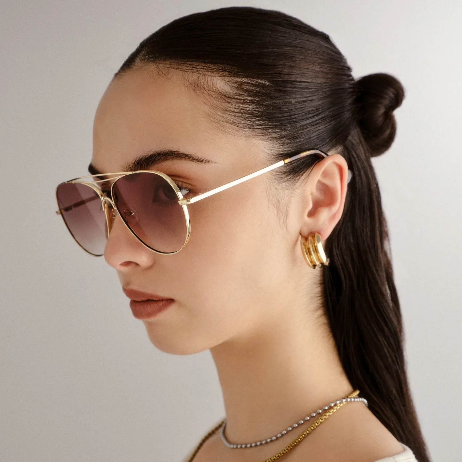 Le Specs Abracadabra occhiale da sole aviatore oro