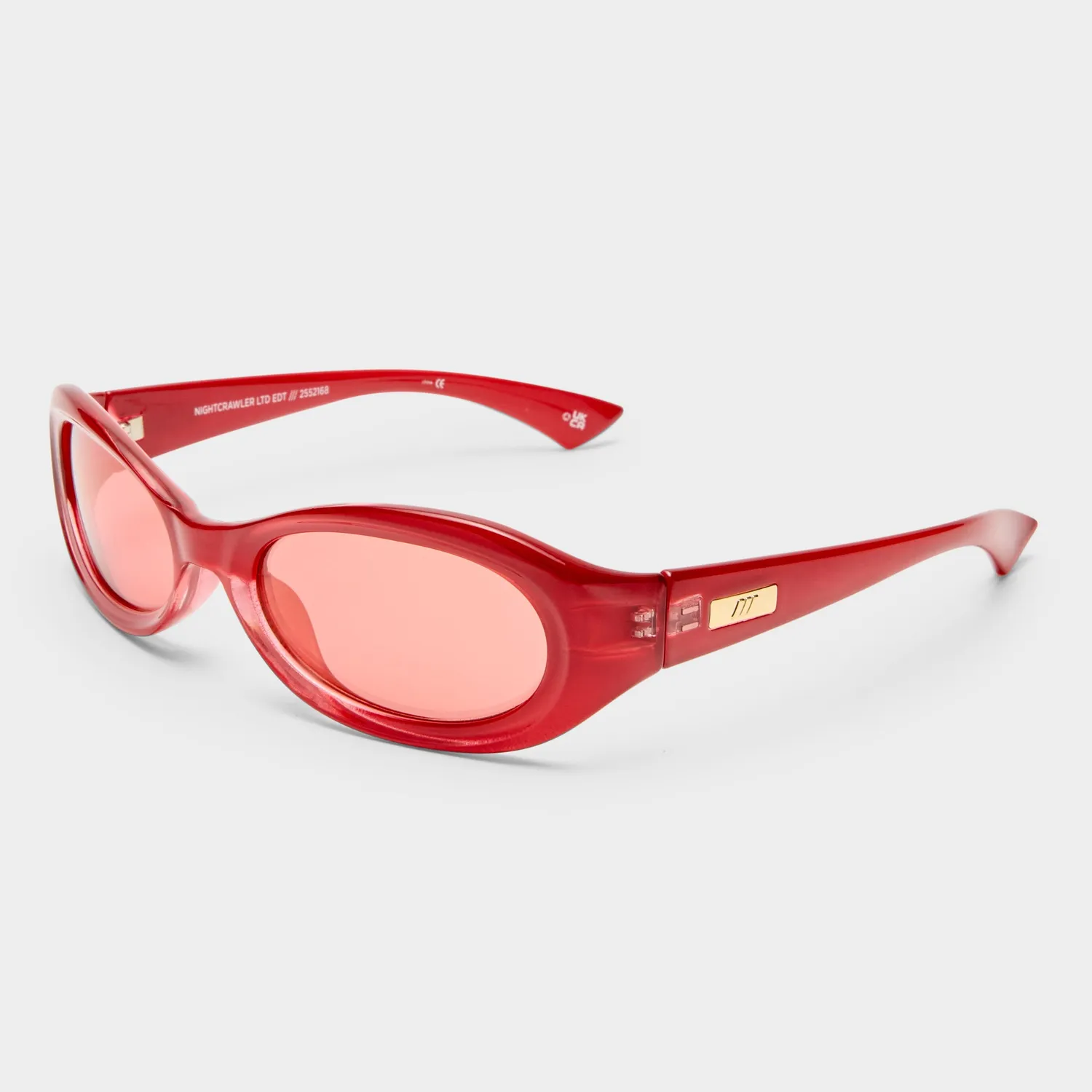 Le Specs Nightcrawler occhiali da sole wrap vermiglio specchio