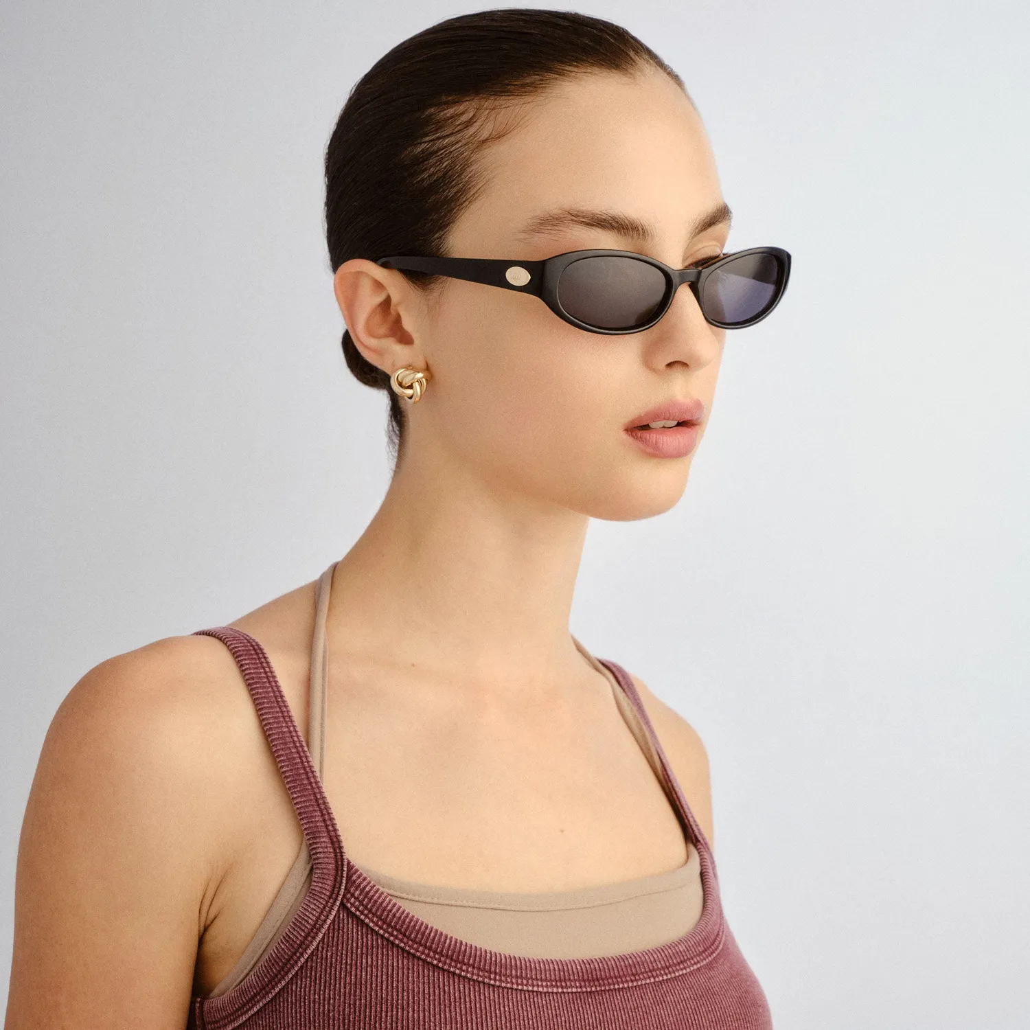 Le Specs Popalicious occhiale da sole nero ovale small