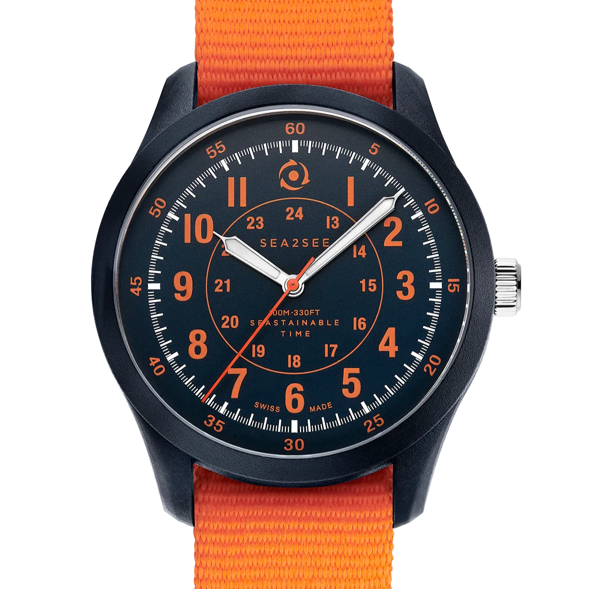 SEA2SEE Seal 06 orologio 41 mm blu arancione