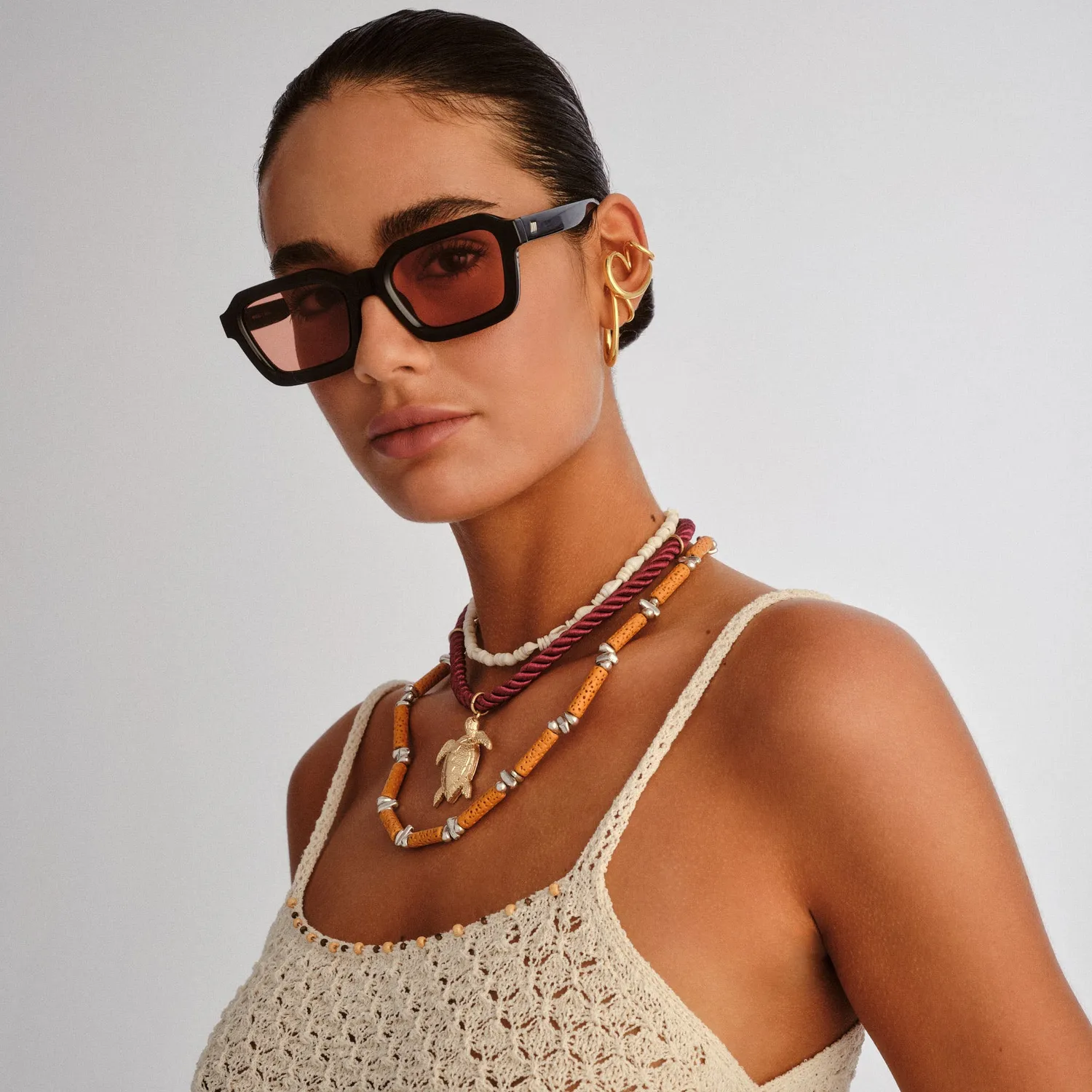 Le Specs Impossible occhiali da sole neri quadrati