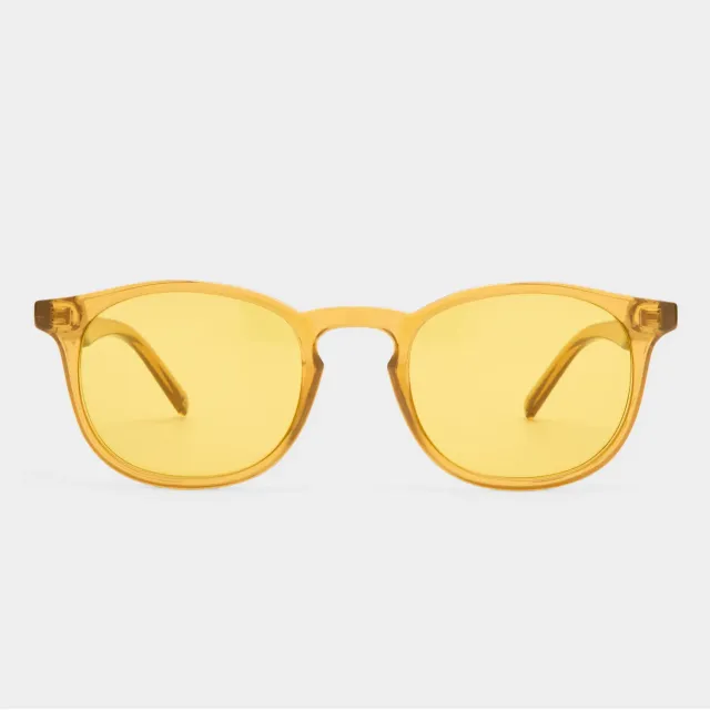Le Specs Club Royale occhiale da sole whiskey tondo