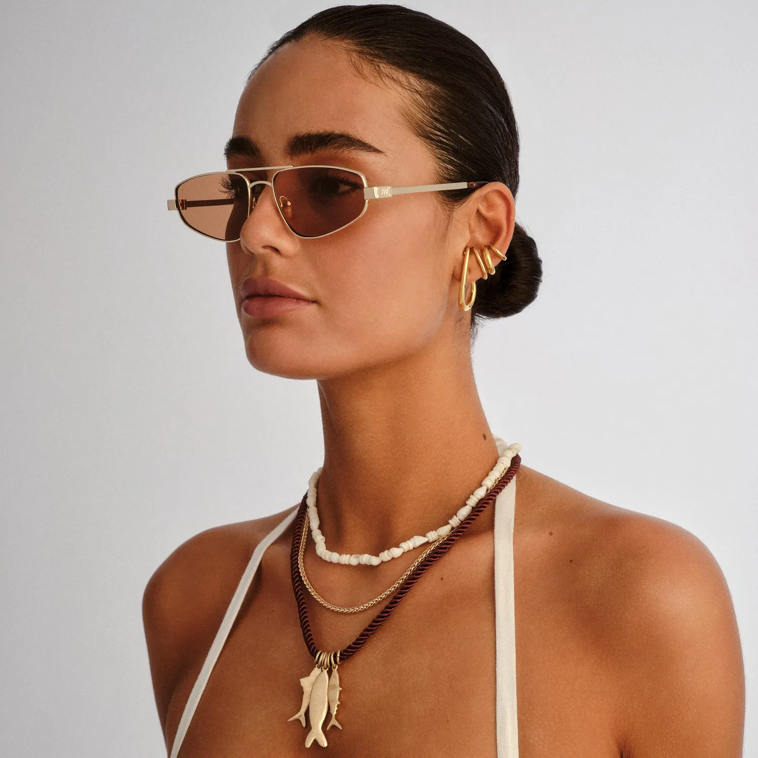 Le Specs Treasure occhiali da sole gold aviatore