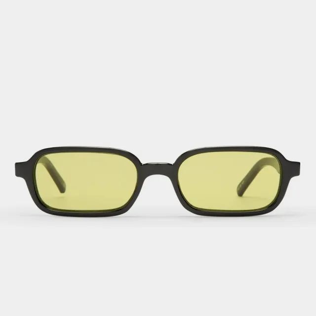 Le Specs Pilferer occhiale da sole nero verde stretto