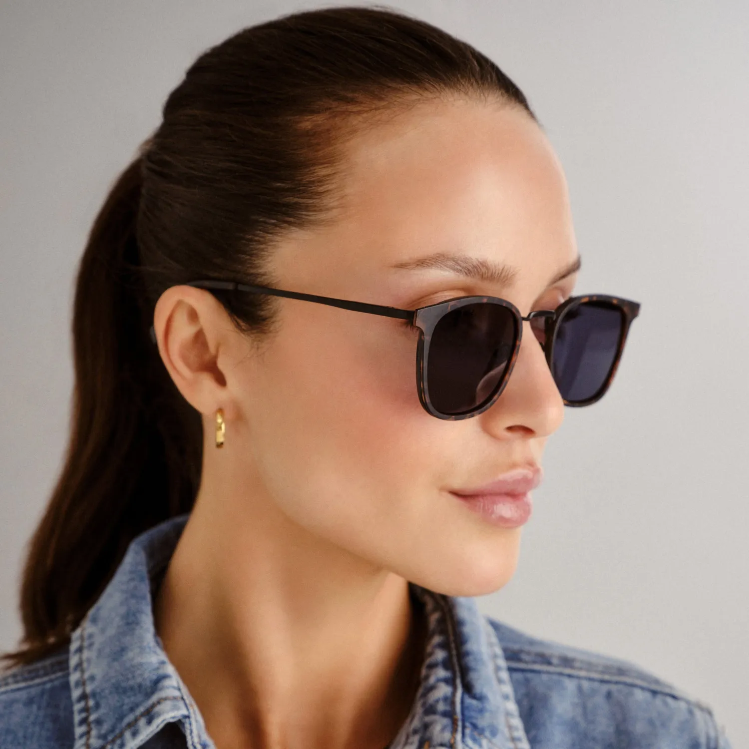 Le Specs Racketeer occhiali da sole tartarugato opaco small