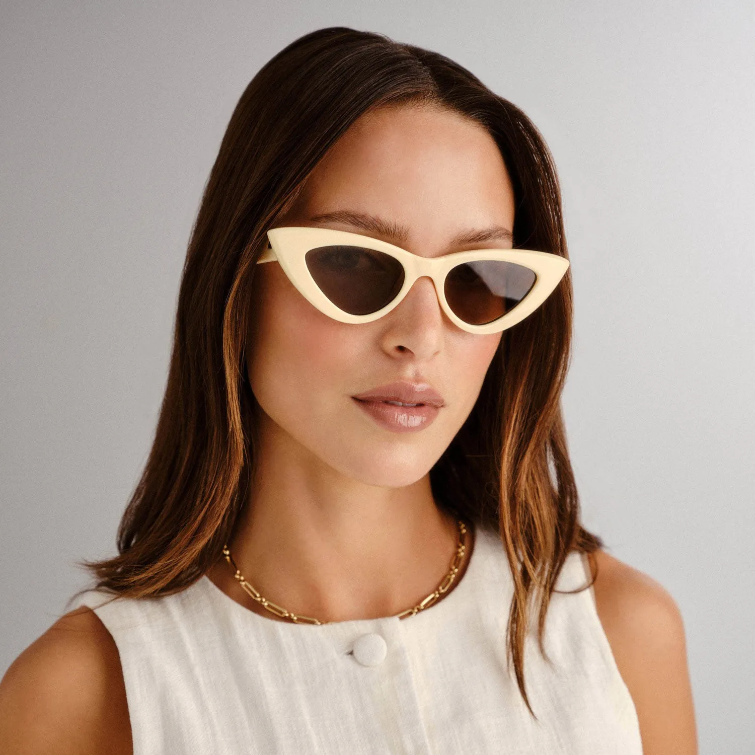 Le Specs Hypnosis occhiali da sole avorio cat-eye donna
