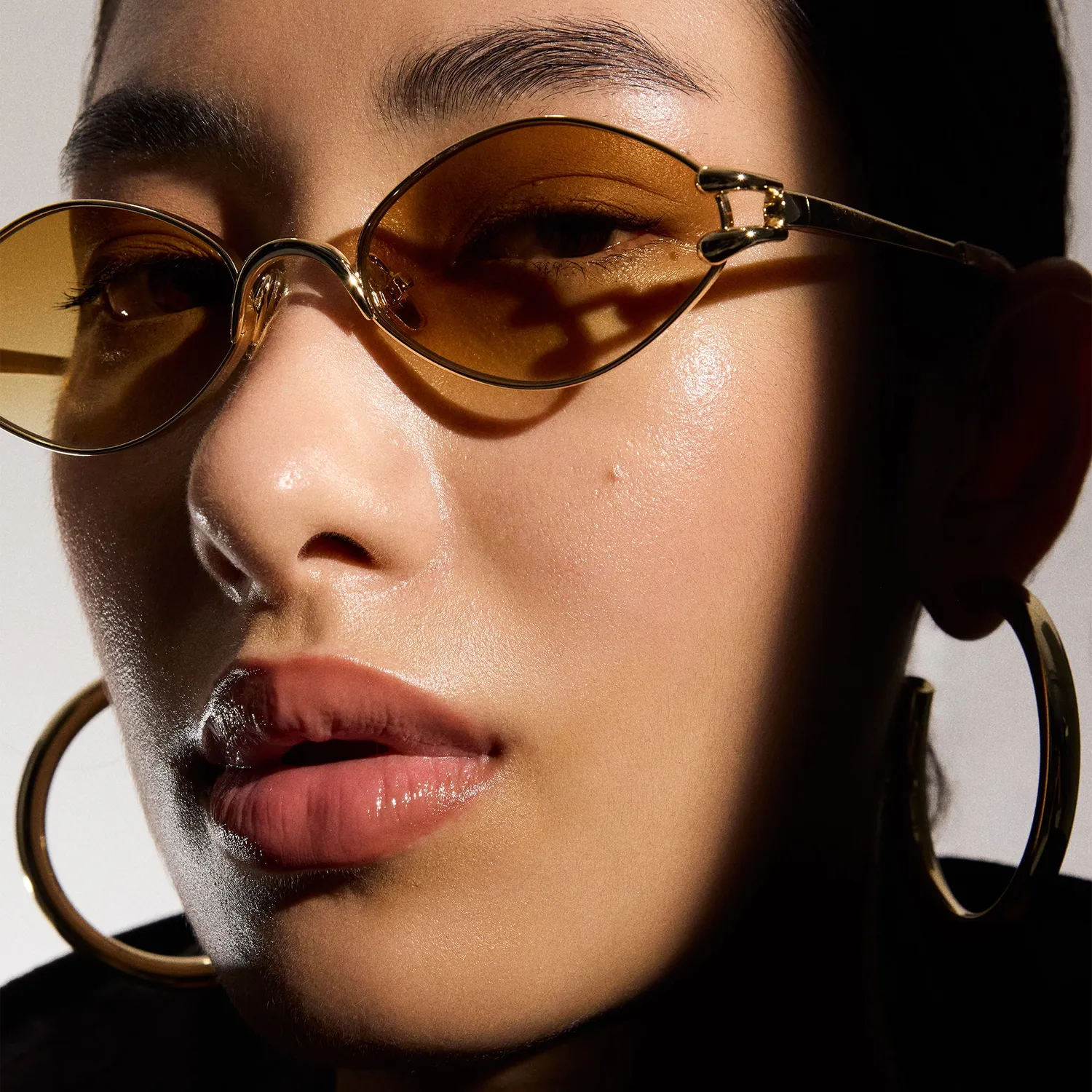 Le Specs Numero Quince occhiali da sole gold ovali