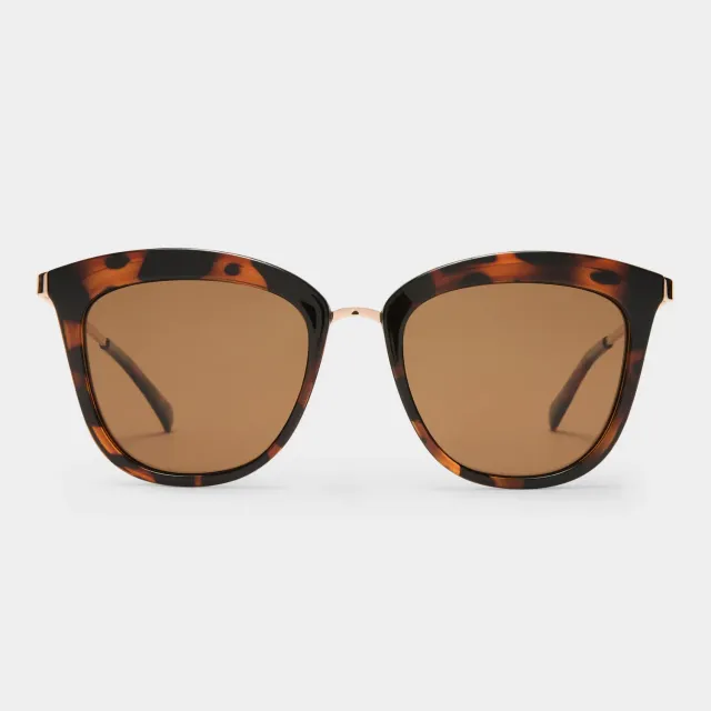 Le Specs Caliente occhiale da sole cat-eye tartarugato polarizzato