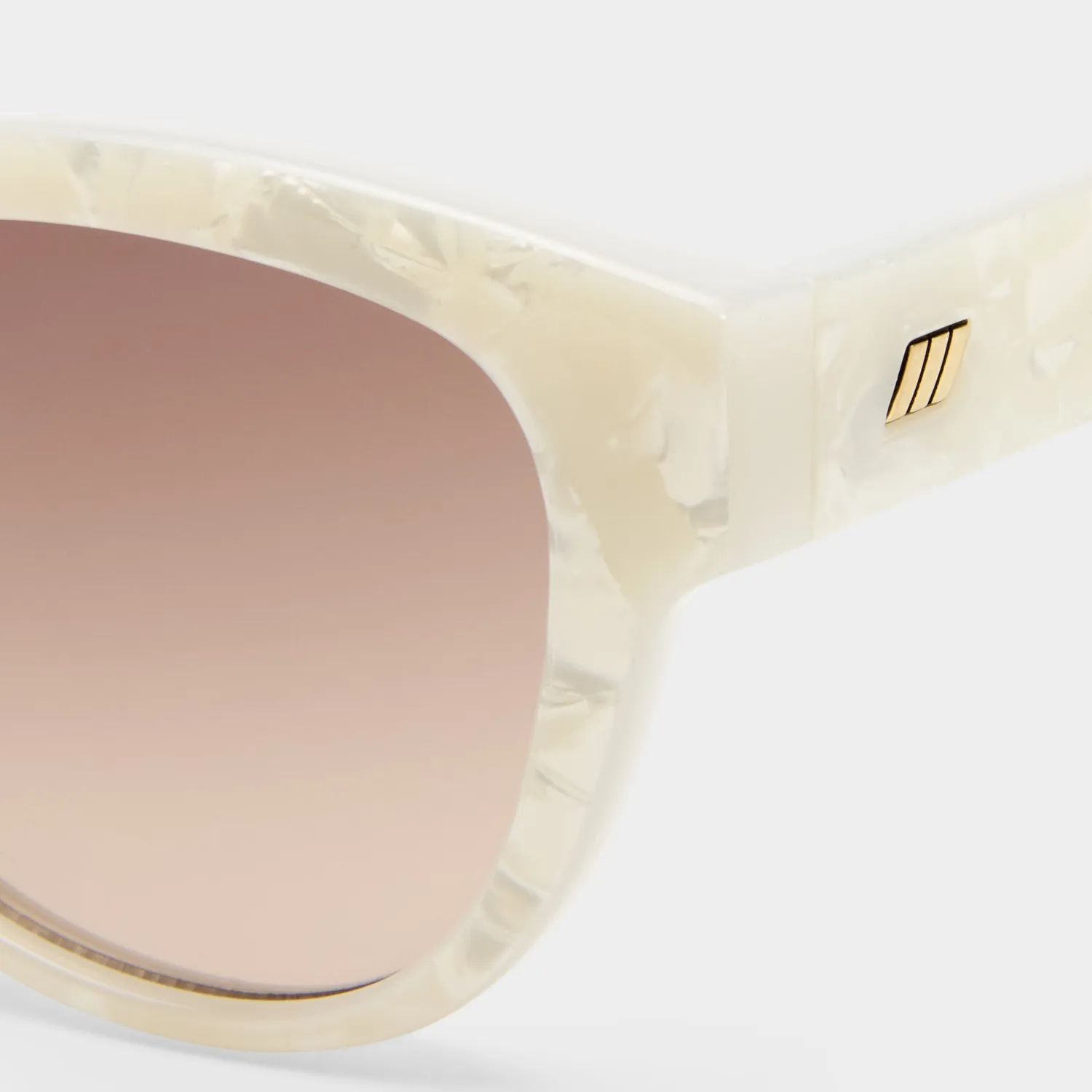 Le Specs Majestic occhiali da sole white marble tondi