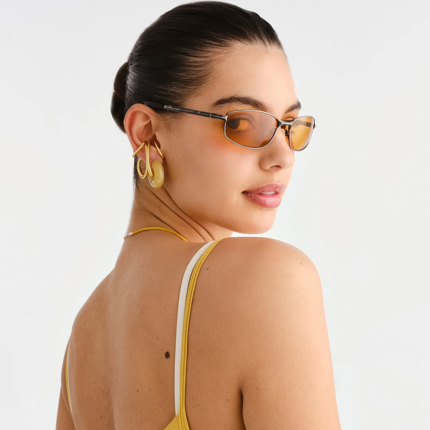 Le Specs Star Beam occhiale da sole gunmetal lente ottone
