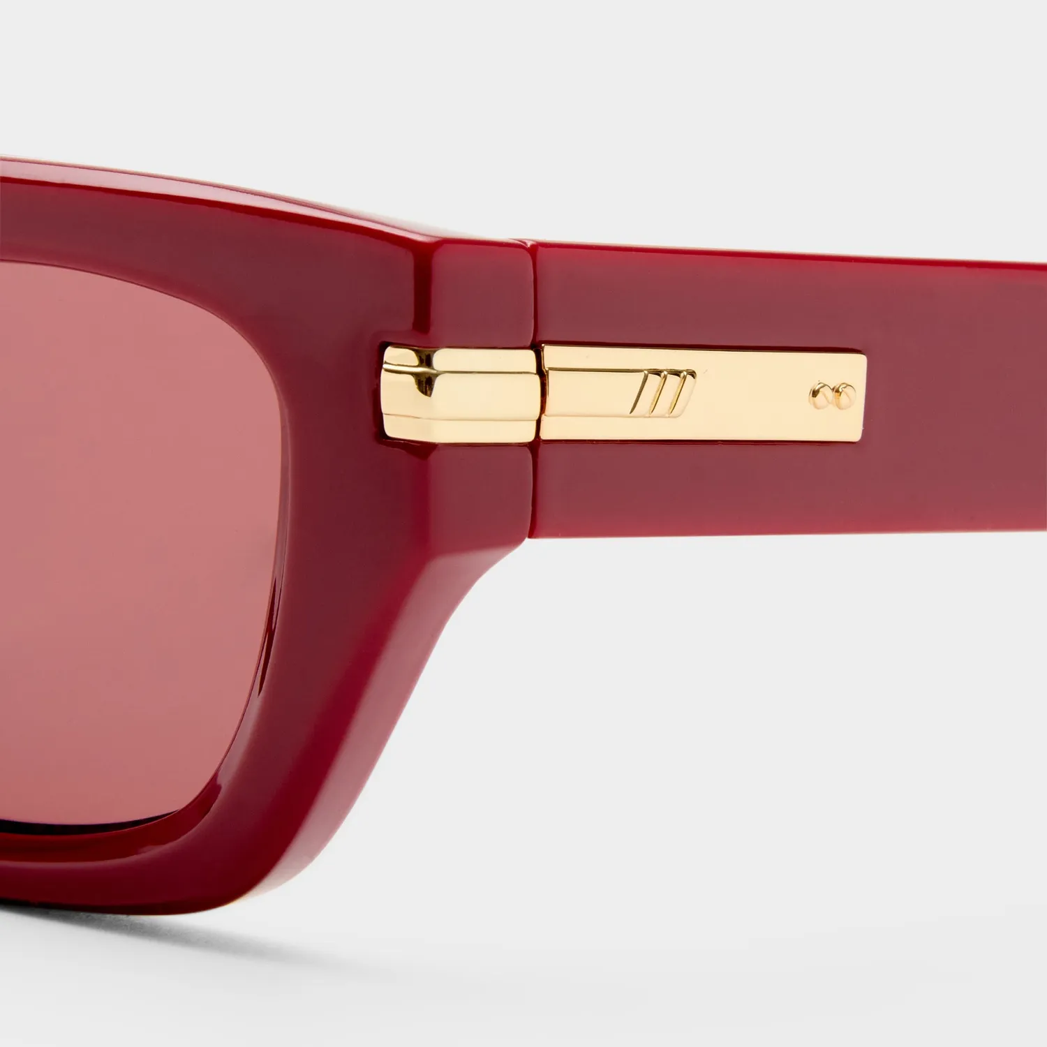 Le Specs Cubito+ occhiale da sole burgundy lente rosa