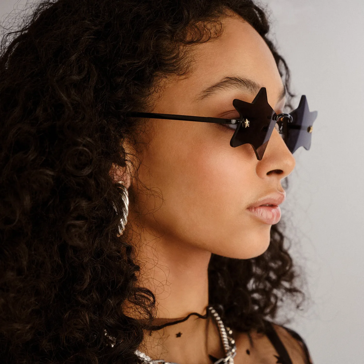 Le Specs Twinkle occhiale da sole nero stella