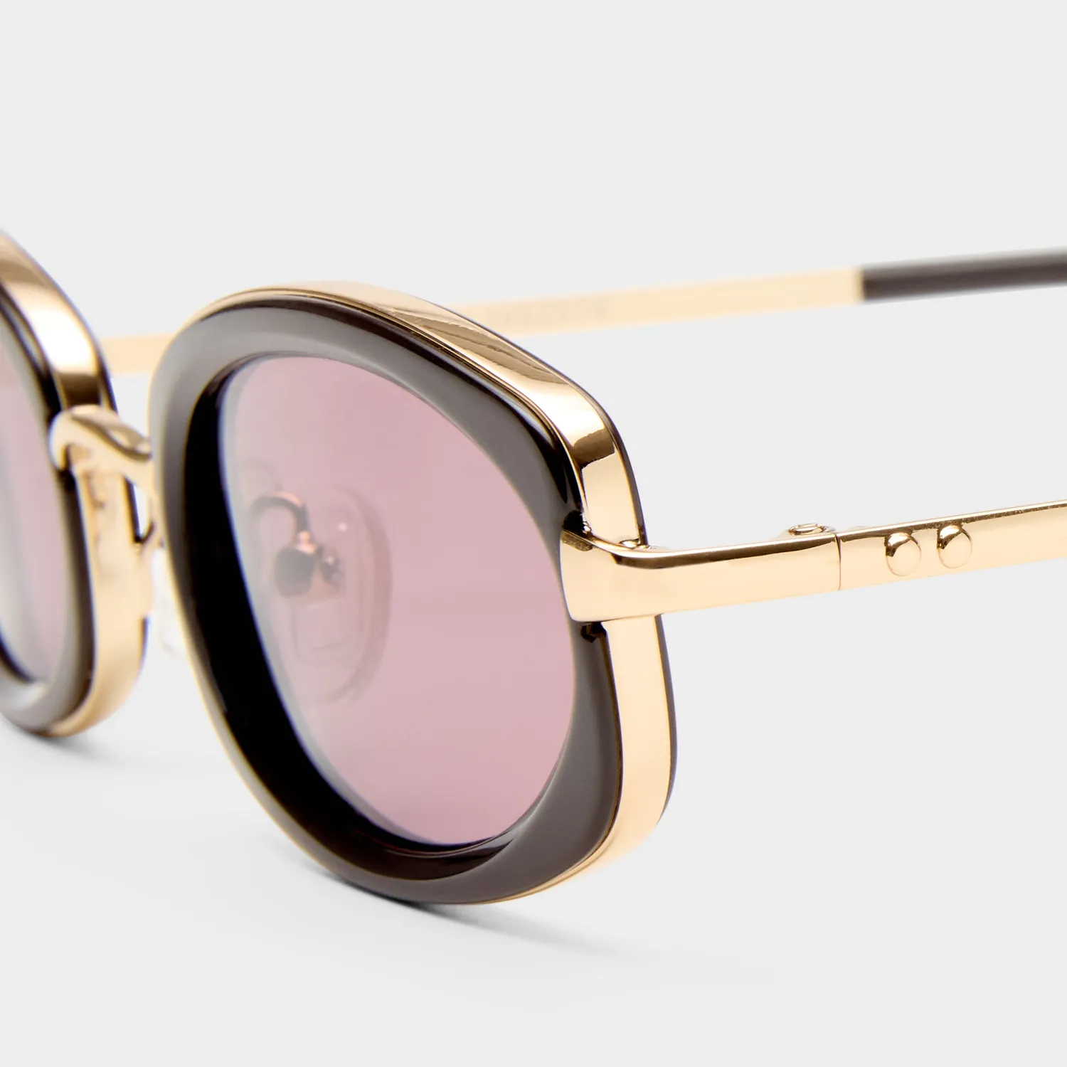 Le Specs Mecharo occhiale da sole oro ovale marrone