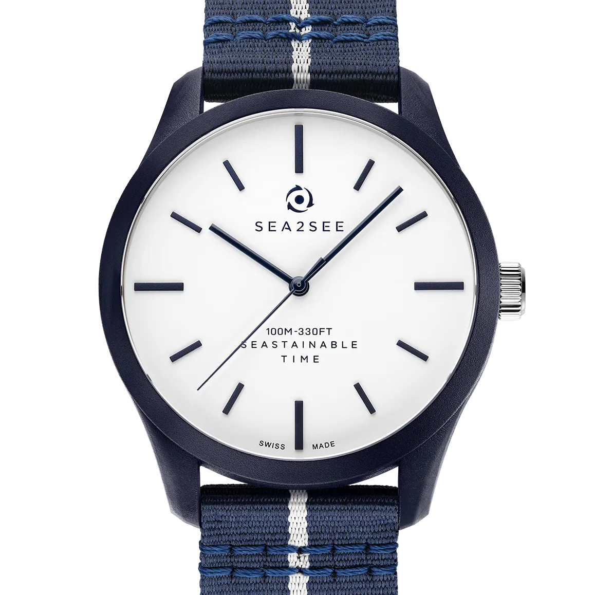 Sea2See Naxos 01 orologio blu bianco 41 mm