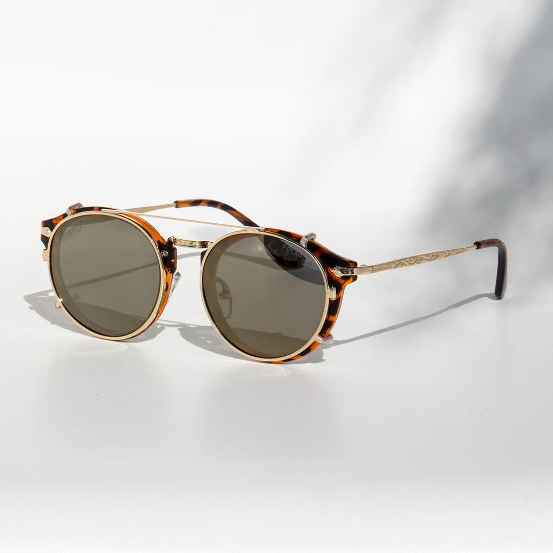 Hemmet Vintage Raider Clip S2 clip-on polarizzato oro