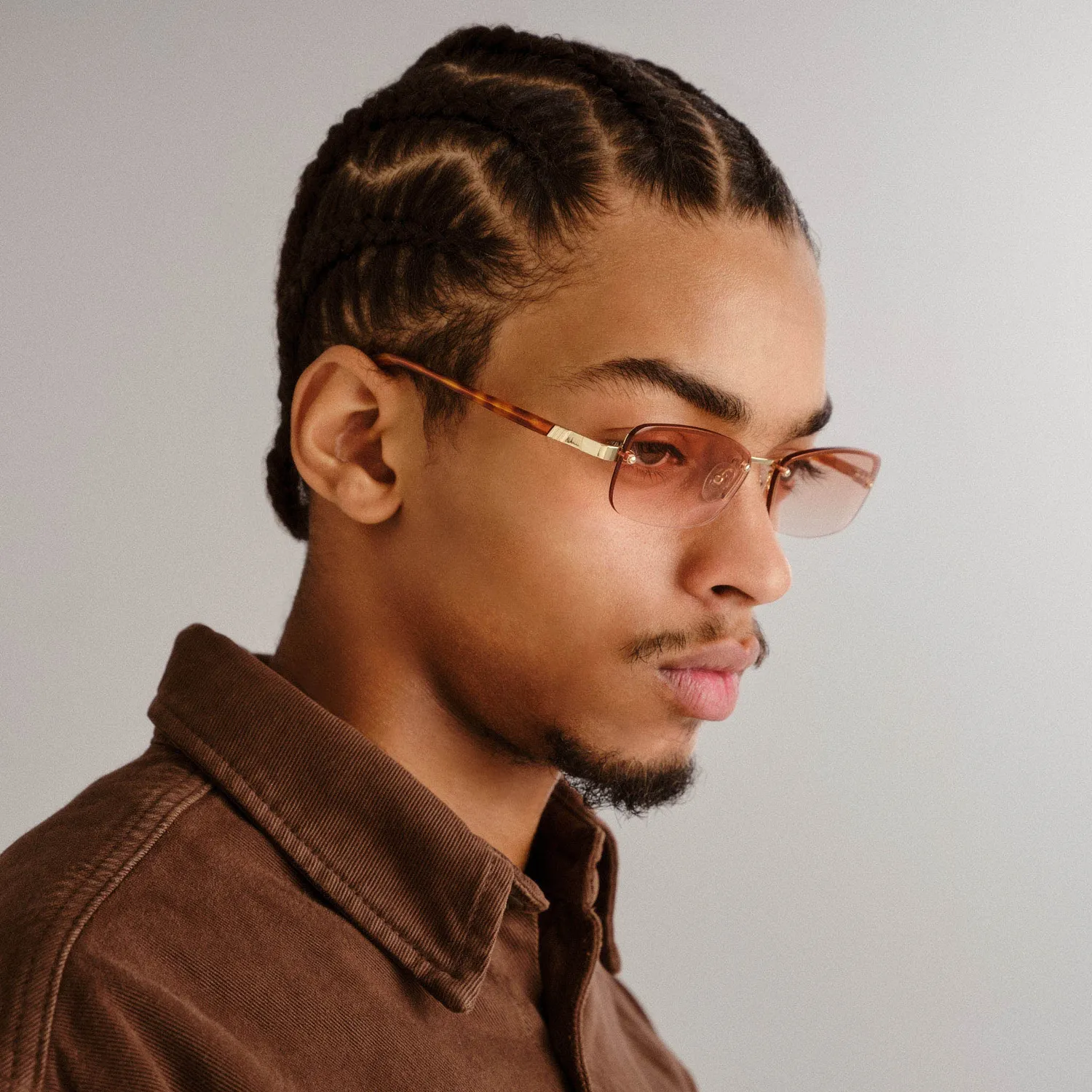 Le Specs Enigmatic occhiale da sole rettangolare tartarugato