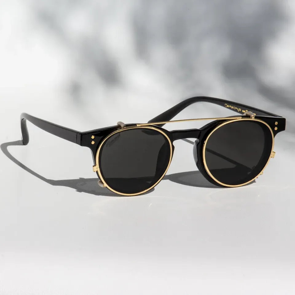 Hemmet America The Orleans Clip occhiale da sole nero vintage