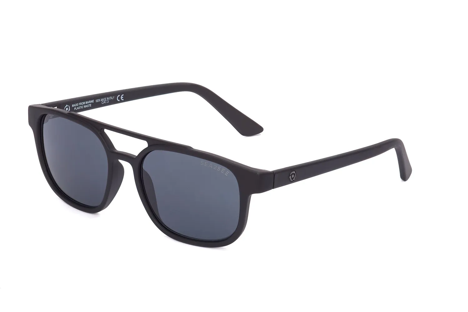 Sea2See Marlon occhiale da sole black matte lente nera
