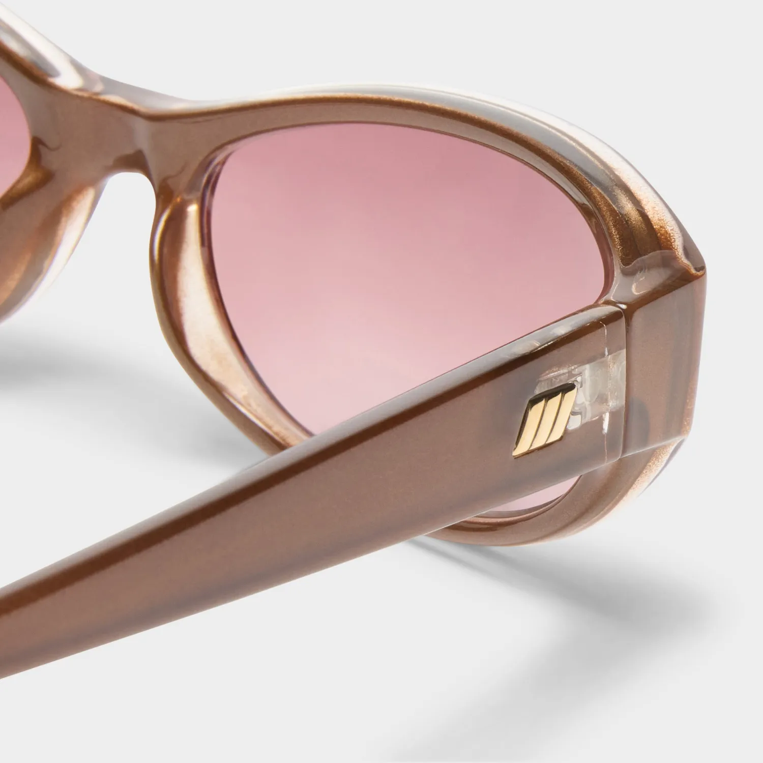 Le Specs Don't Cha occhiali da sole pearl chocolate ovali