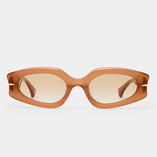 Le Specs Lunar occhiale da sole ovale marrone tan