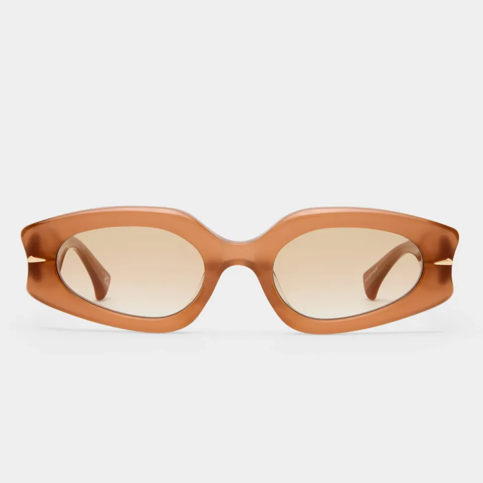 Le Specs Lunar occhiale da sole ovale marrone tan