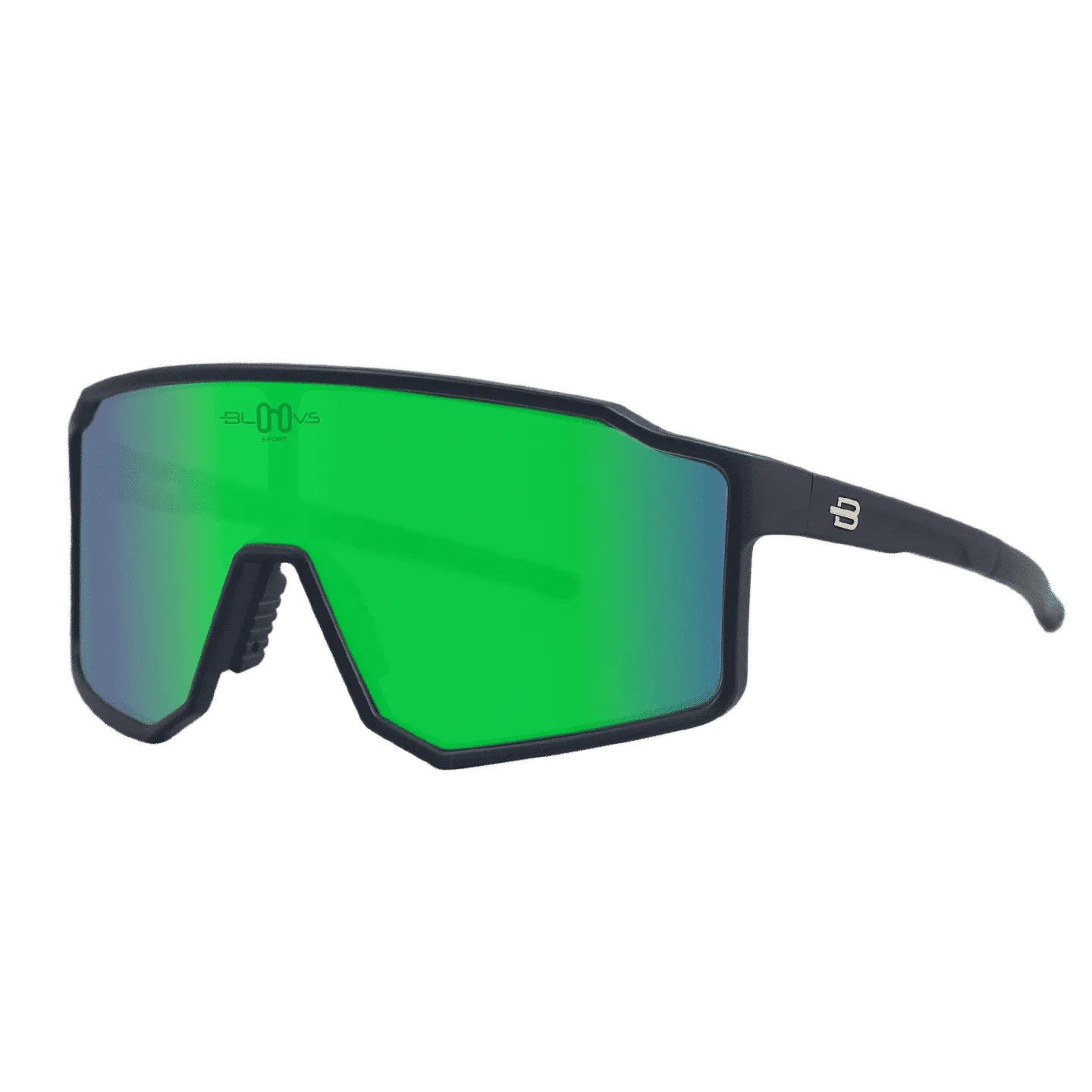 Bloovs Copenhagen occhiale da sole nero opaco verde running
