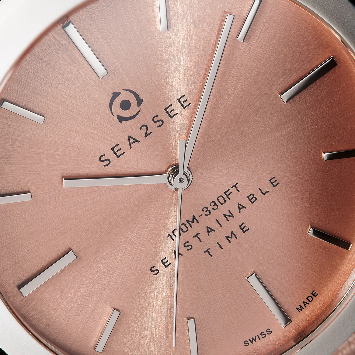 Sea2See Fiji 05 orologio rosa bianco 37 mm