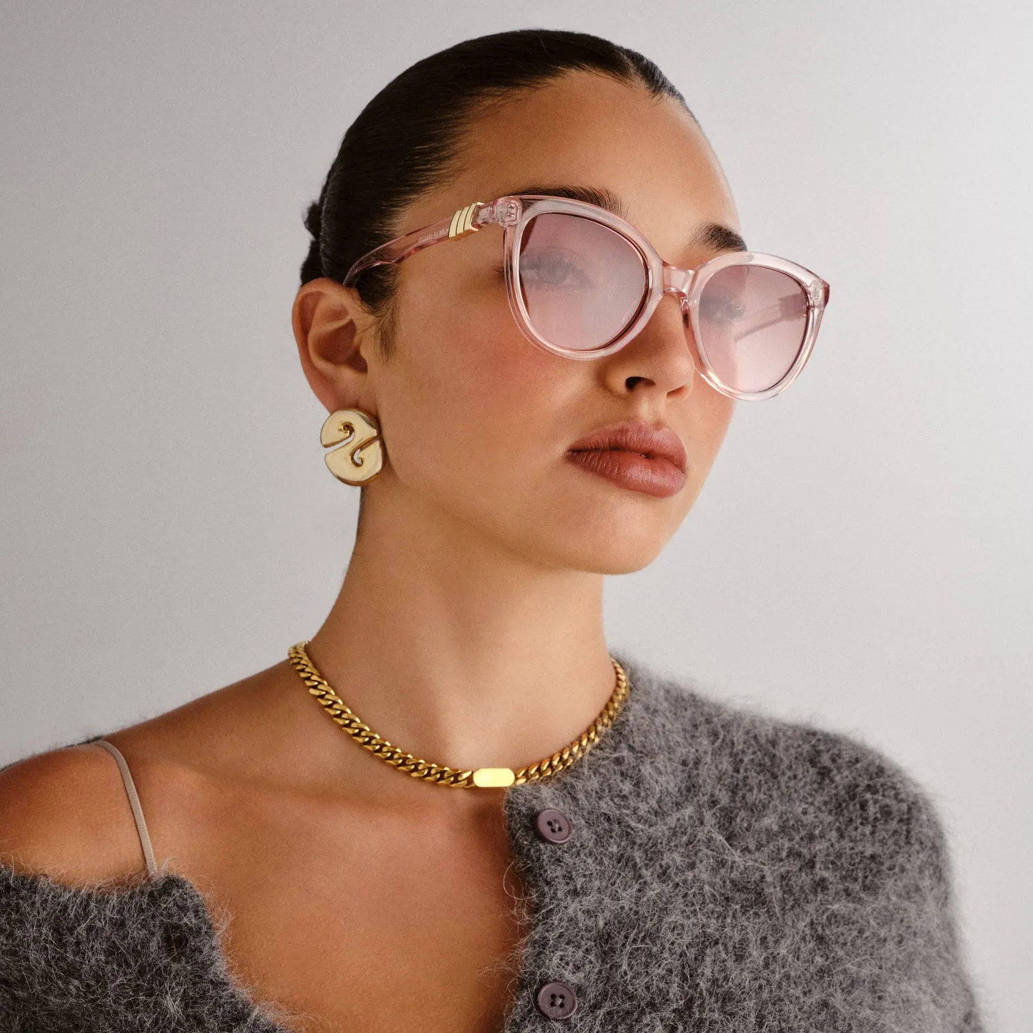Le Specs The Muse occhiali da sole rosa rotondi