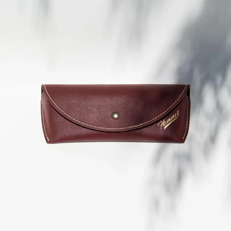 Hemmet Original custodia occhiali pelle bordeaux