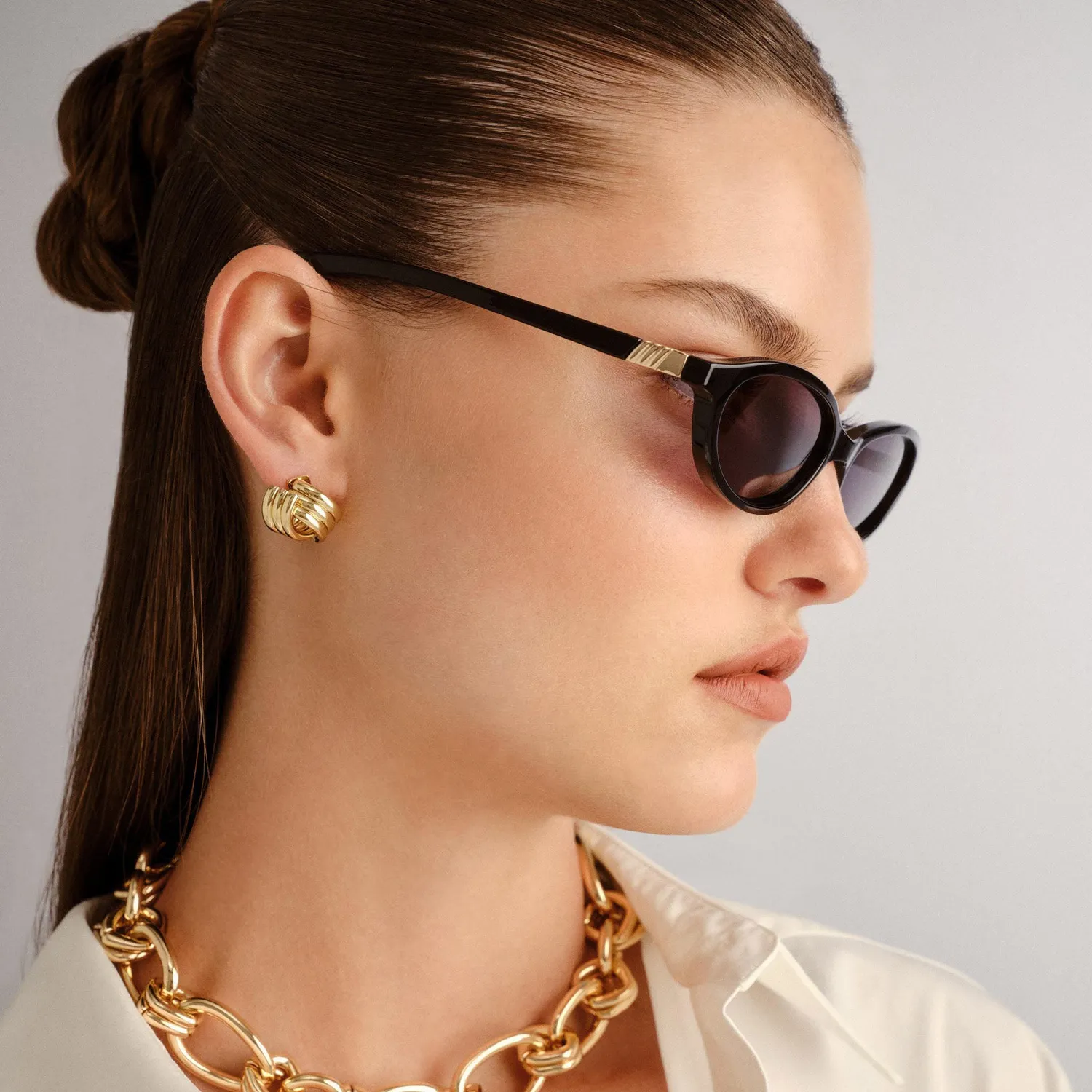Le Specs Duskfall occhiali da sole black ovali