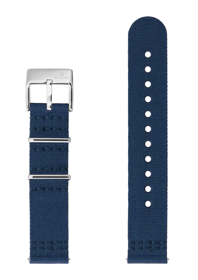 SEA2SEE Navy Blue cinturino orologio blu 18 mm