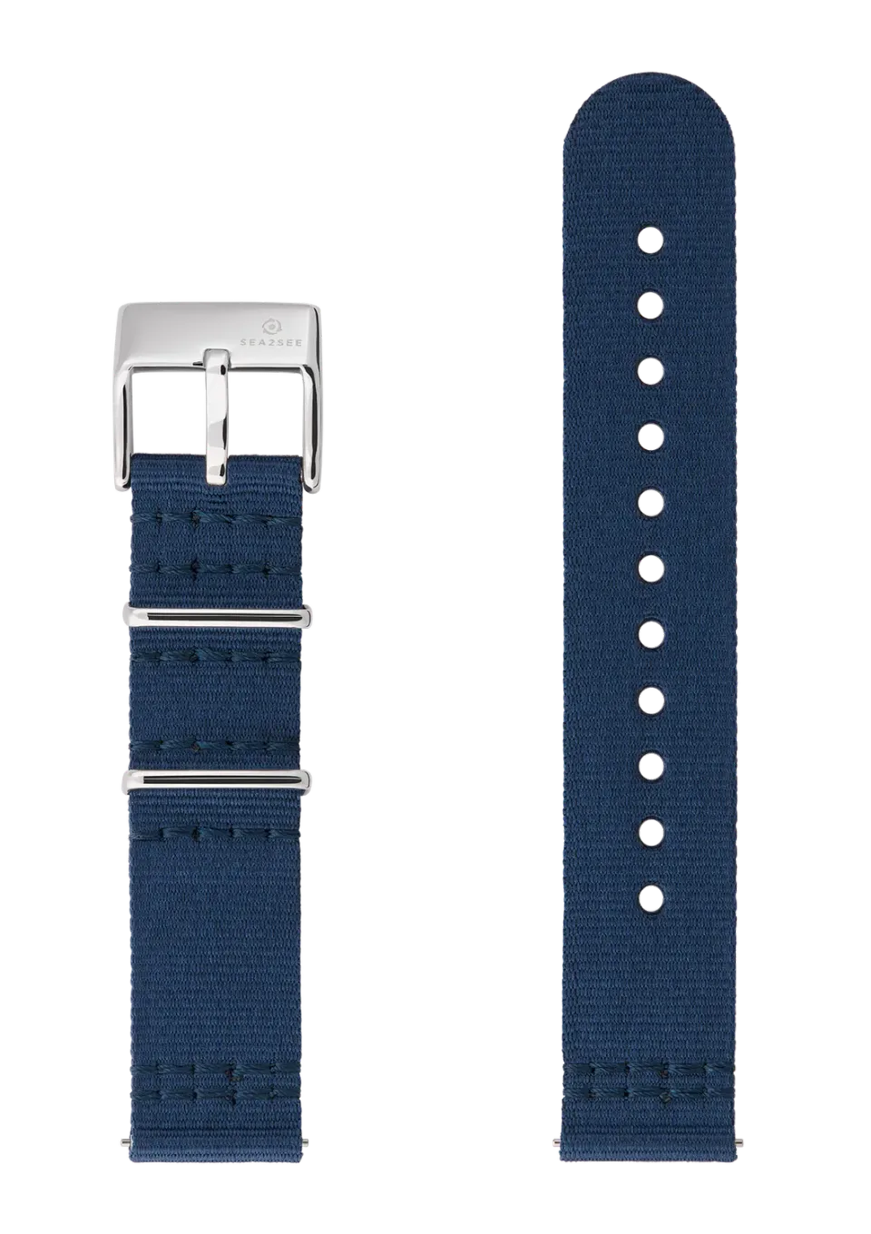 SEA2SEE Navy Blue cinturino orologio blu 18 mm