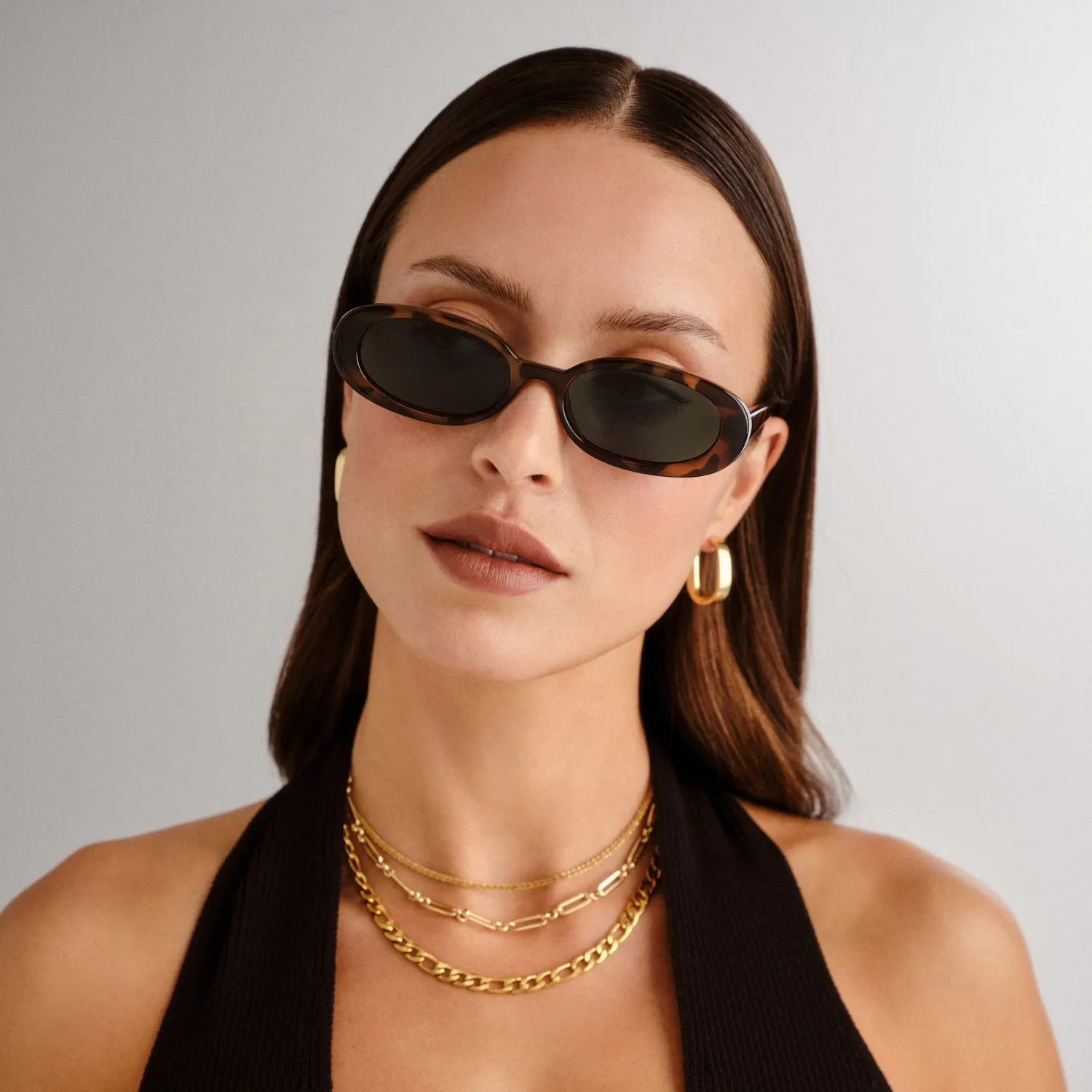 Le Specs Outta Love occhiale da sole tort verde ovale
