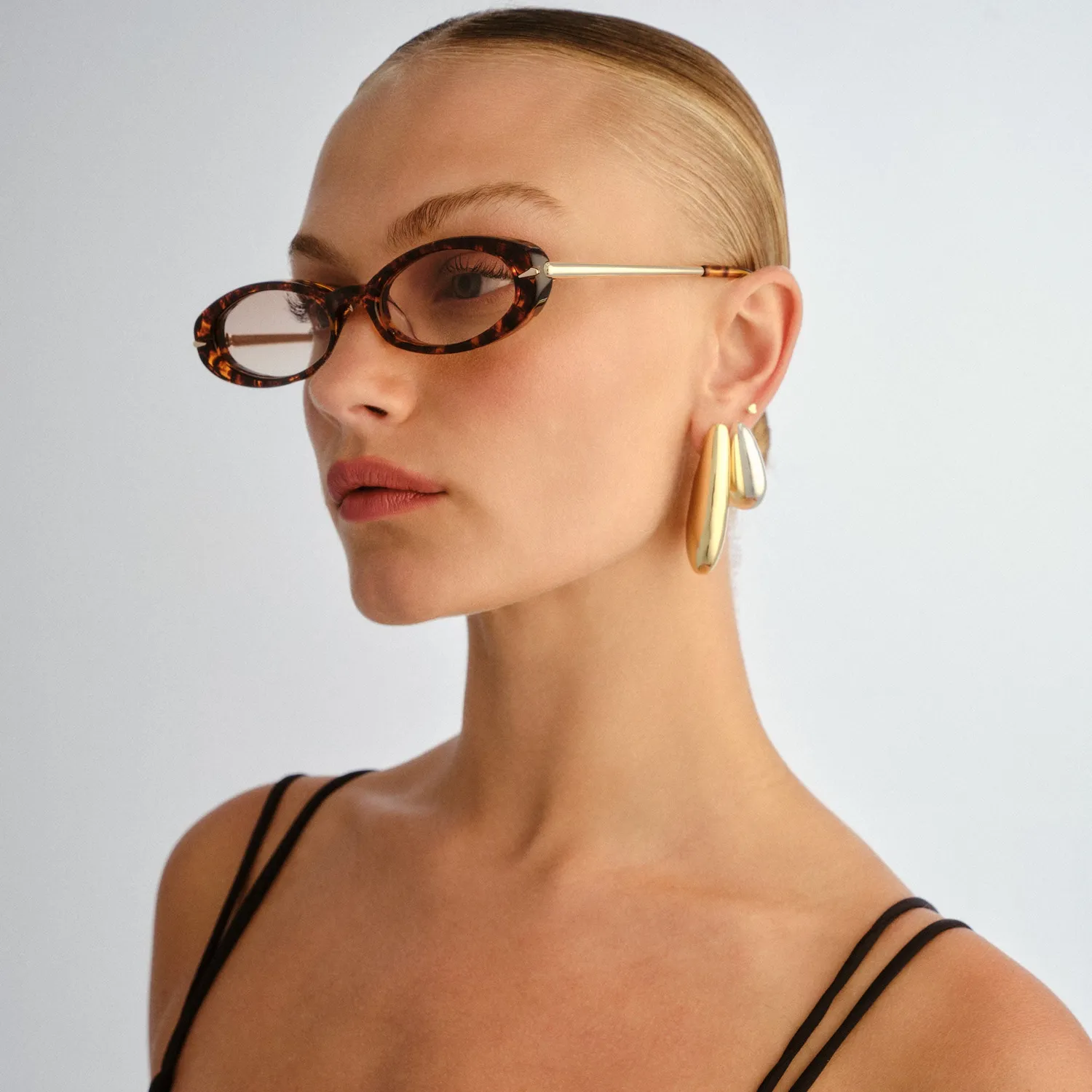 Le Specs Numero Doce occhiali sole mottled tort ovali