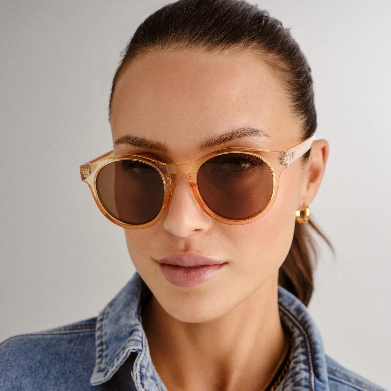 Le Specs Hey Macarena occhiale da sole biondo polarizzato