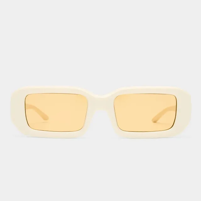 Le Specs Blackpool occhiale da sole off white ambra
