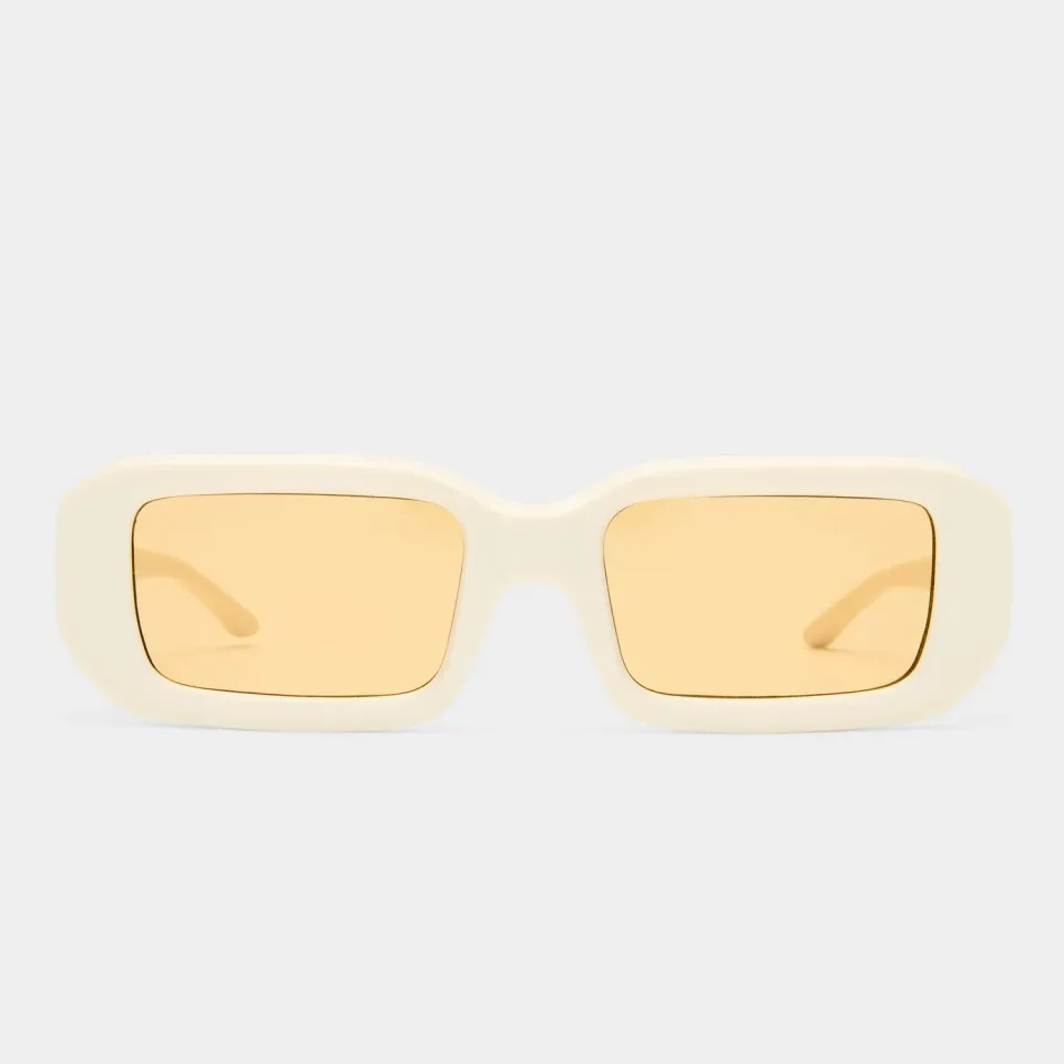 Le Specs Blackpool occhiale da sole off white ambra