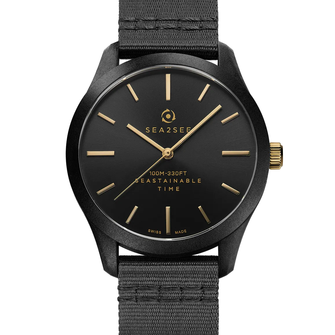 Sea2See Fiji 02 orologio nero 37 mm impermeabile